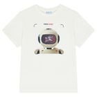 Boys Ivory Robot T-Shirt, 1, hi-res