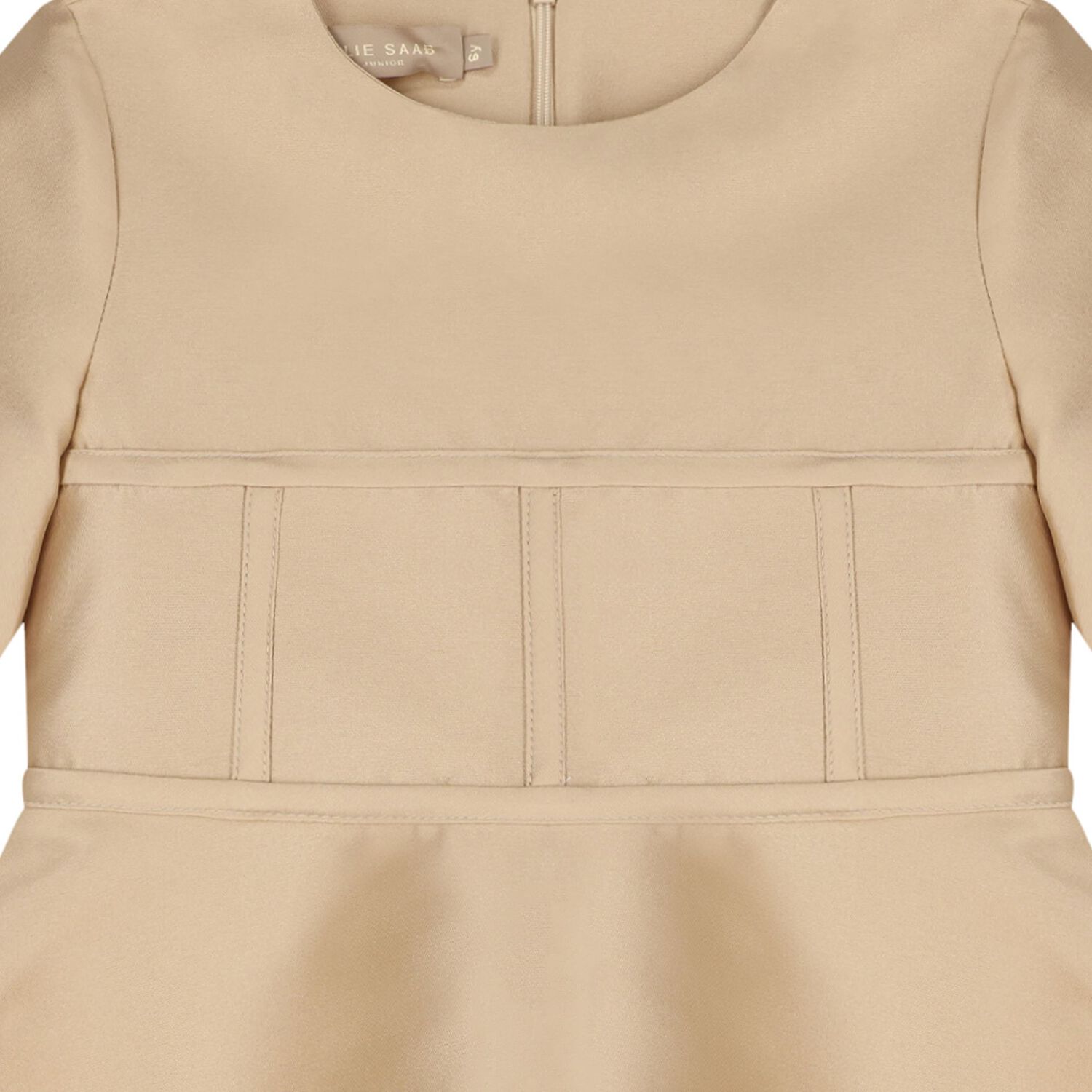 Girls Beige Mikado Dress, 1, hi-res