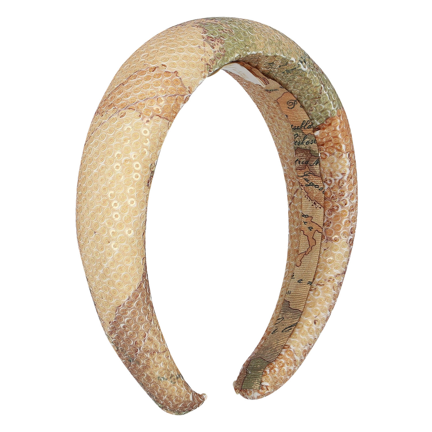 Girls Beige Geo Map Headband, 1, hi-res