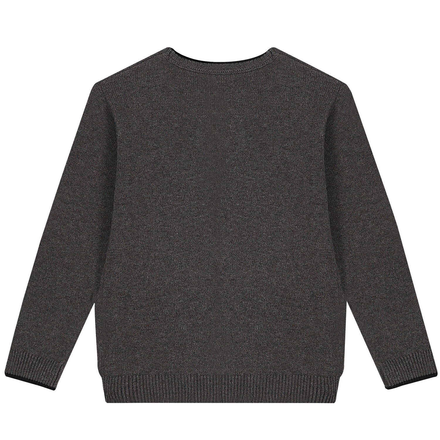Boys Grey Knitted Sweatshirt, 2, hi-res