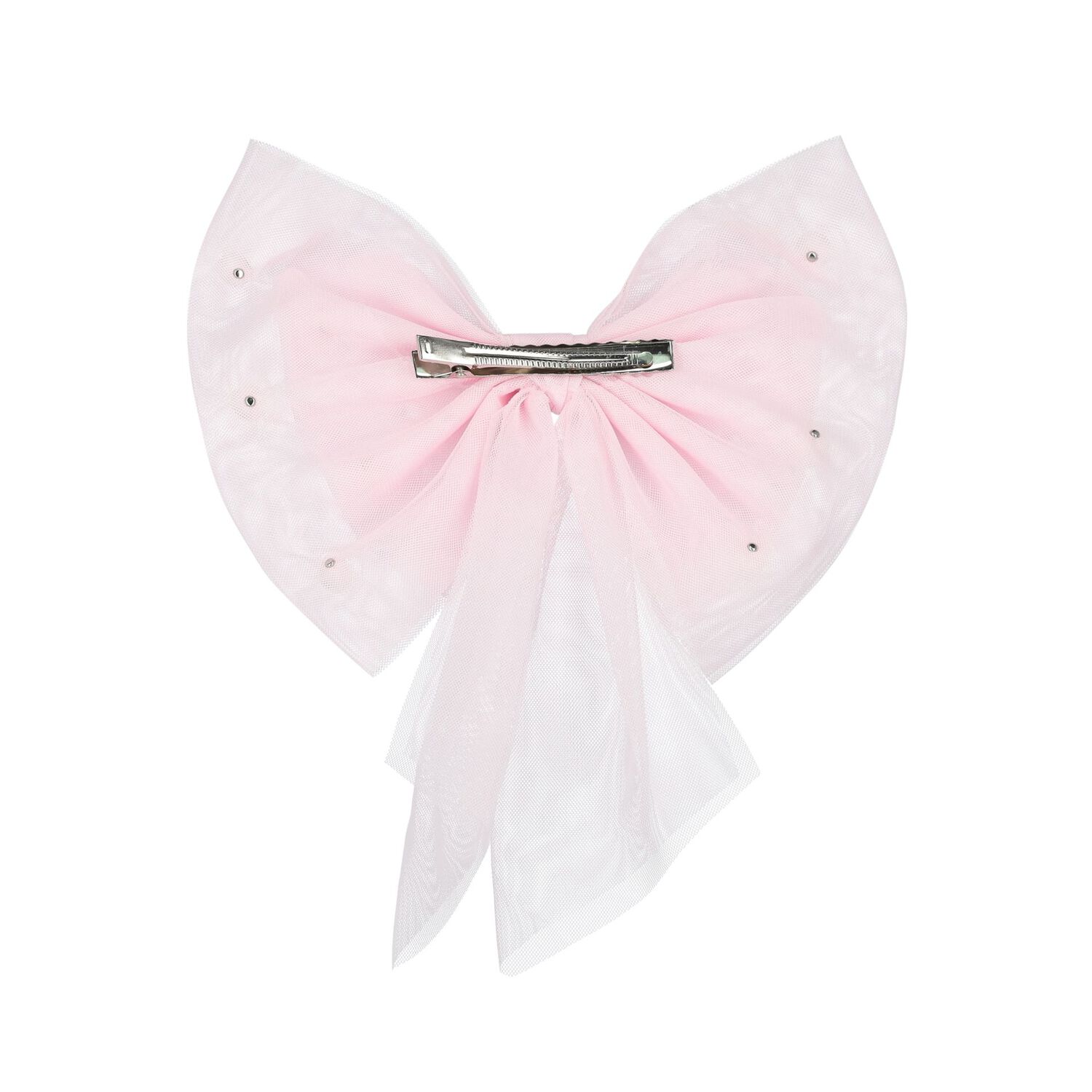 Girls Pink Bow Hairclip, 1, hi-res
