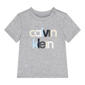 Baby Boys Grey Logo T-Shirt 