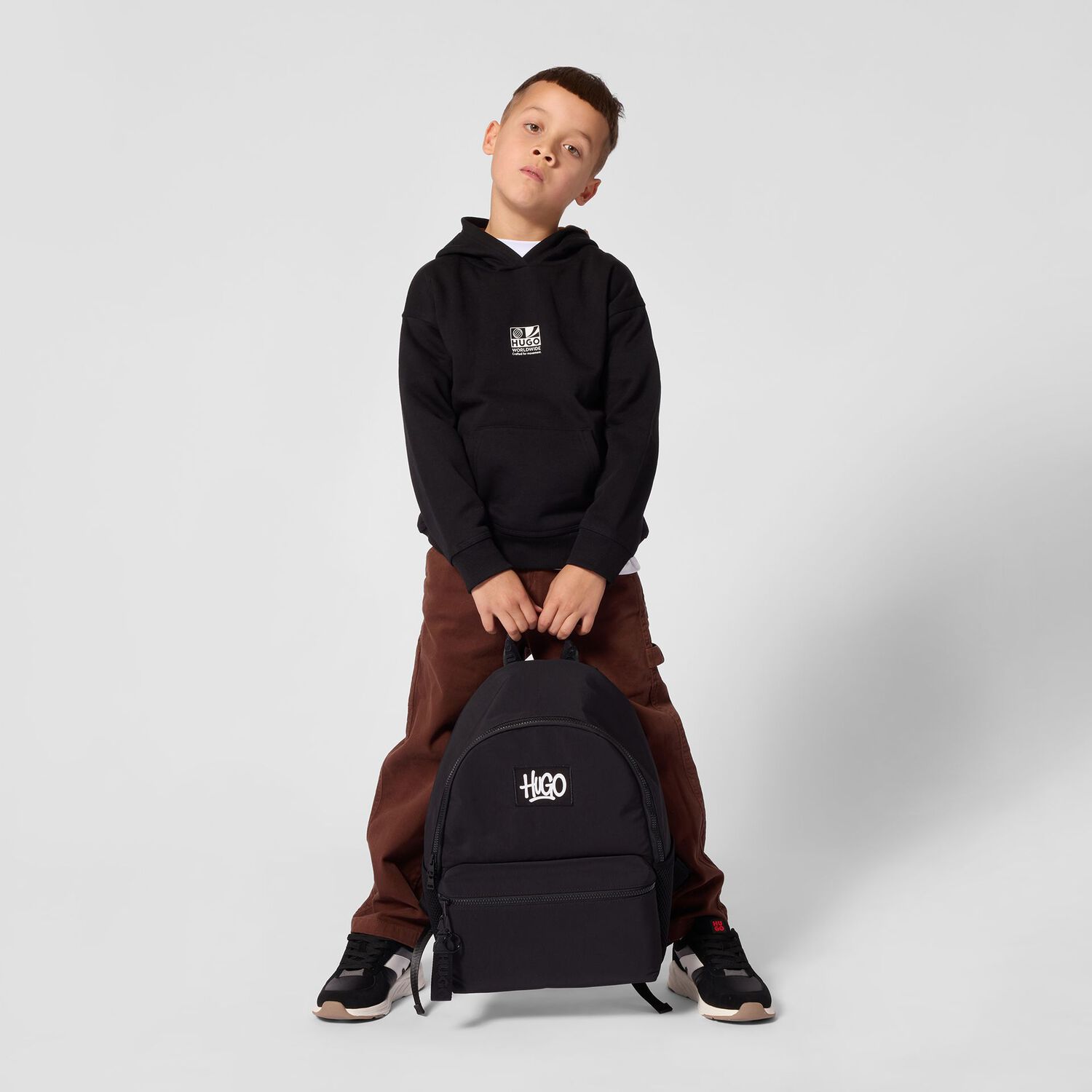 Black Logo Backpack ( 42CM ), 1, hi-res