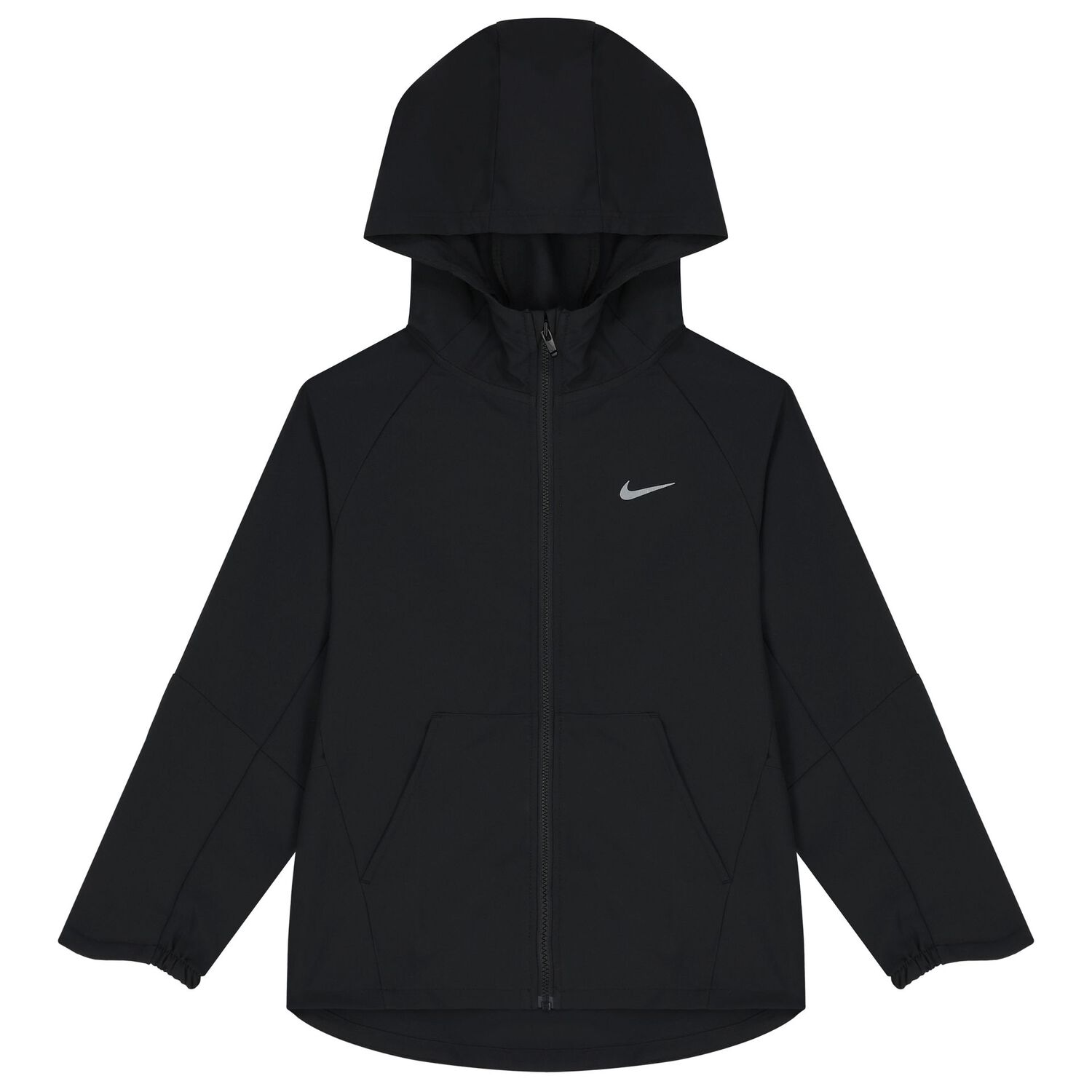 Black Logo Hooded Zip Up Top, 1, hi-res image number null