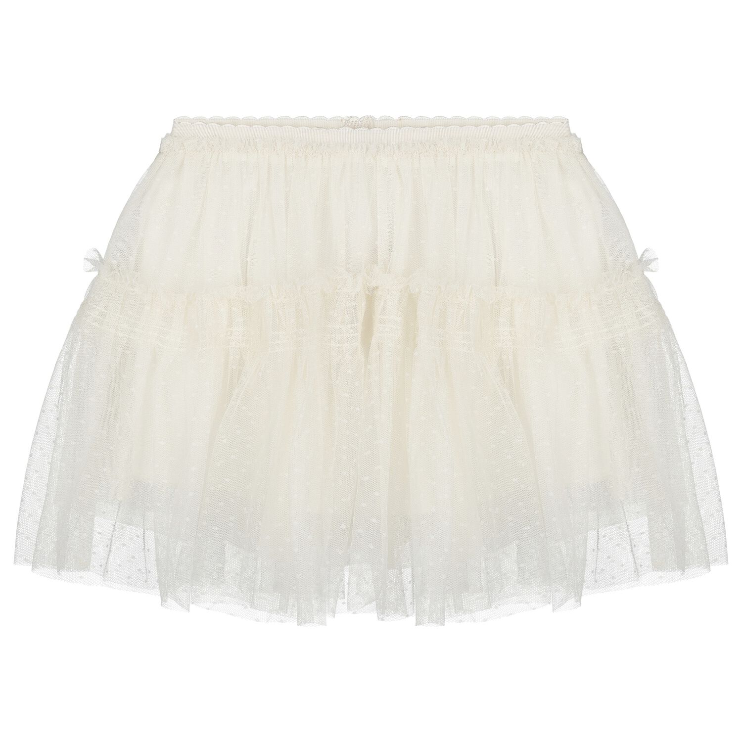 Girls Ivory Tulle Skirt, 1, hi-res image number null