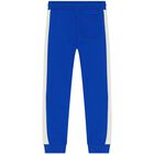 Boys White & Blue Logo Tracksuit, 2, hi-res