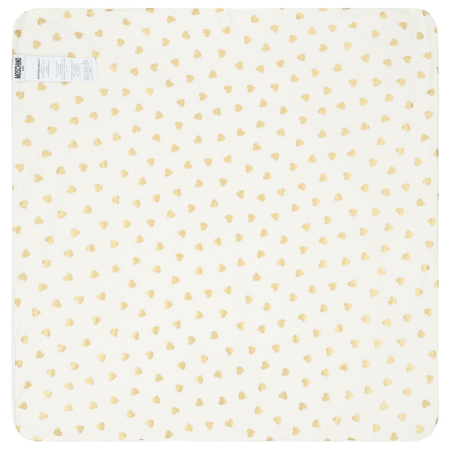 Baby Girls Ivory Teddy Bear Logo Blanket, 1, hi-res
