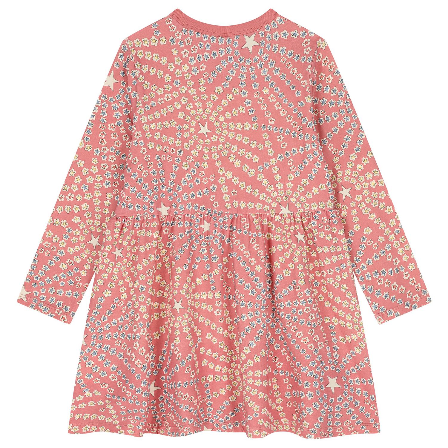 Girls Pink Star Dress, 1, hi-res