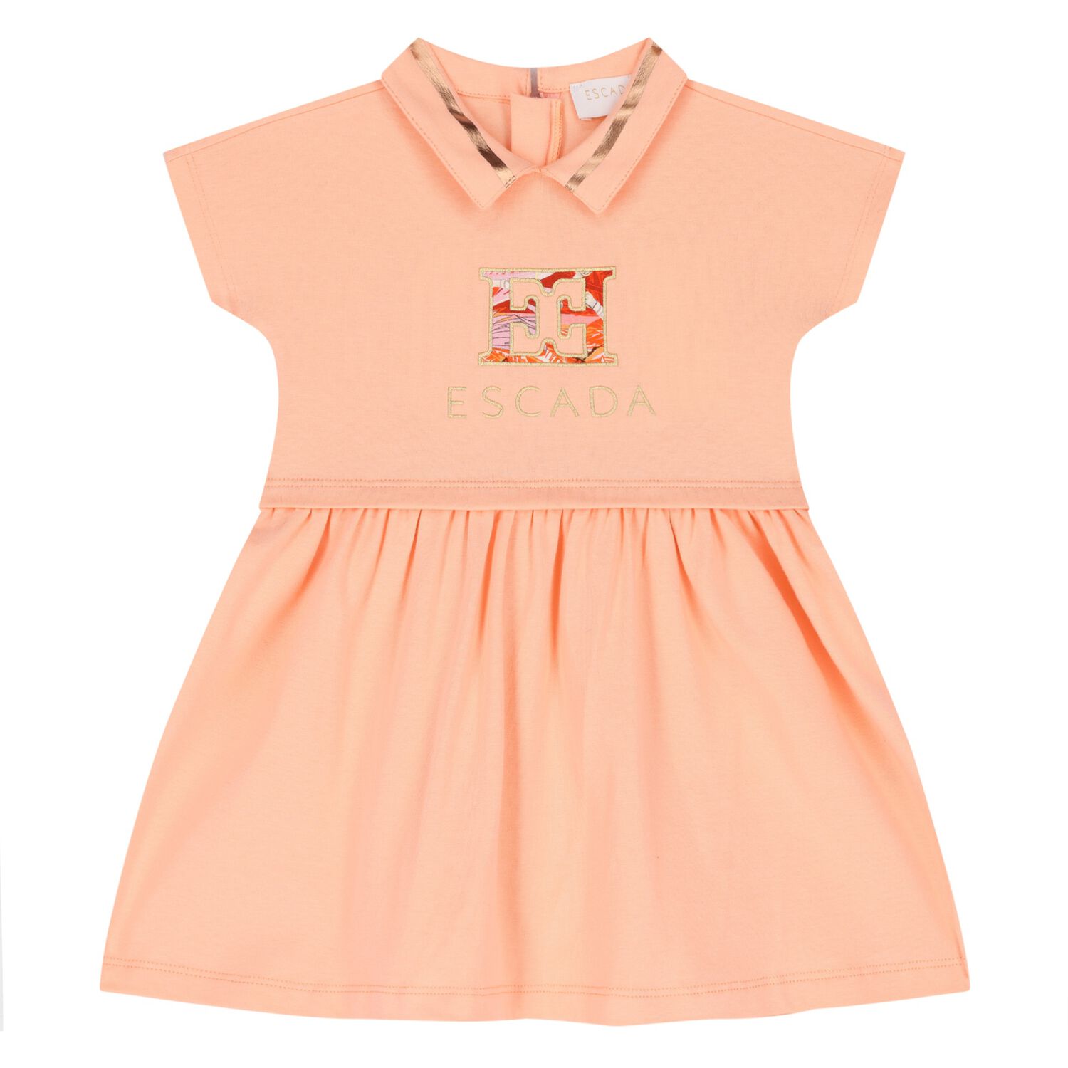 Younger Girls Pink Logo Dress, 2, hi-res