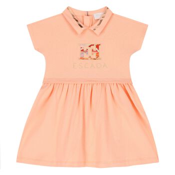 Younger Girls Pink Logo Dress