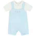 Baby Boys Blue Romper, 1, hi-res