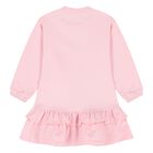 Younger Girls Pink Teddy Bear Logo Dress , 1, hi-res