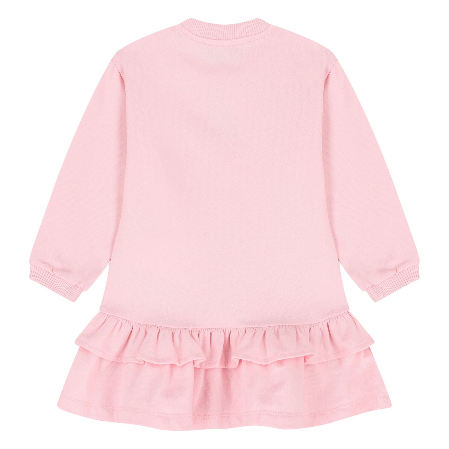 Younger Girls Pink Teddy Bear Logo Dress , 1, hi-res