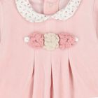 Baby Girls Pink Floral Motif 2 Piece Babygrow, 1, hi-res