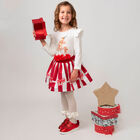 Girls Red Embellished Trainers, 2, hi-res