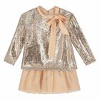 Girls Pink & Gold Embellished Dress, 1, hi-res
