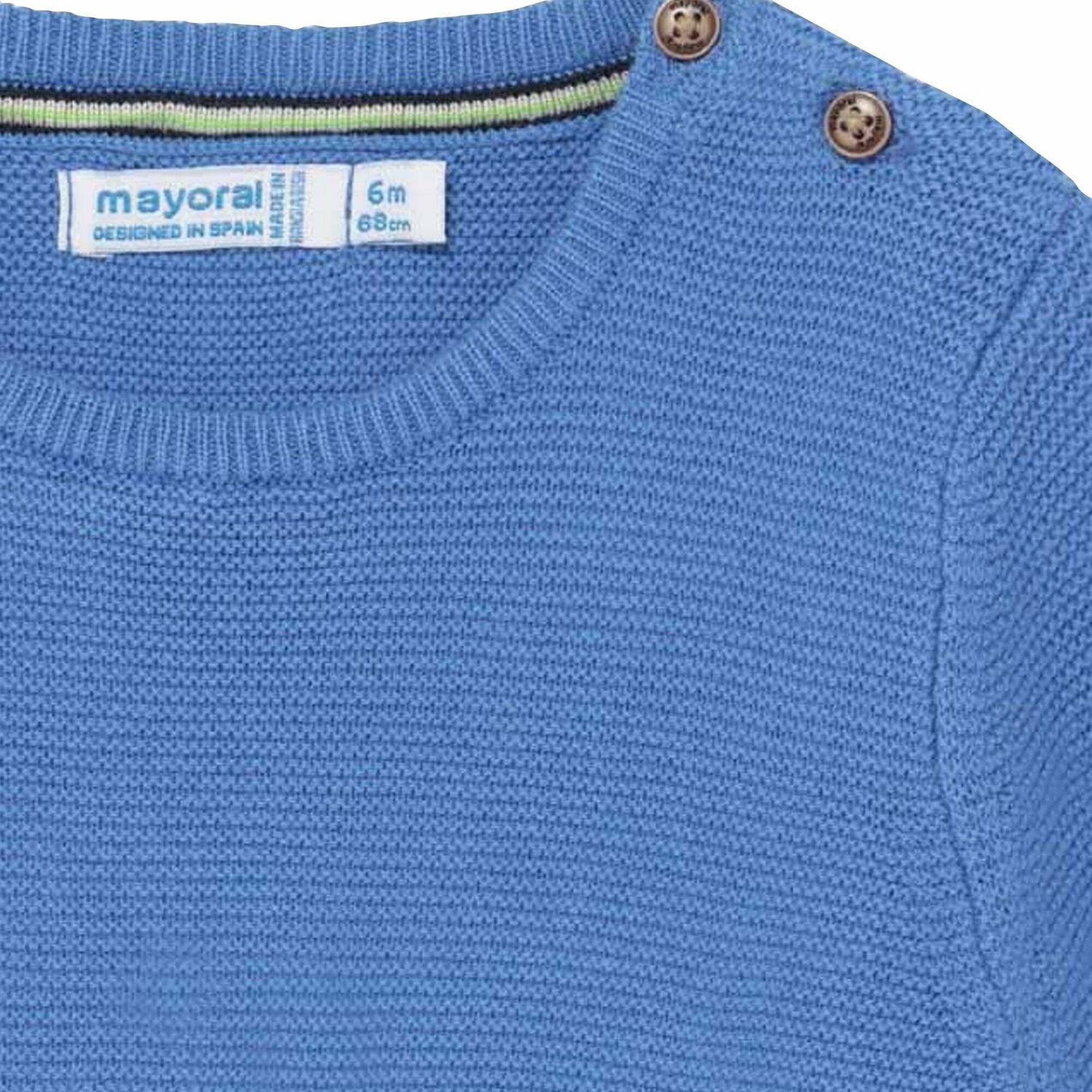 Younger Boys Blue Knitted Jumper, 1, hi-res image number null