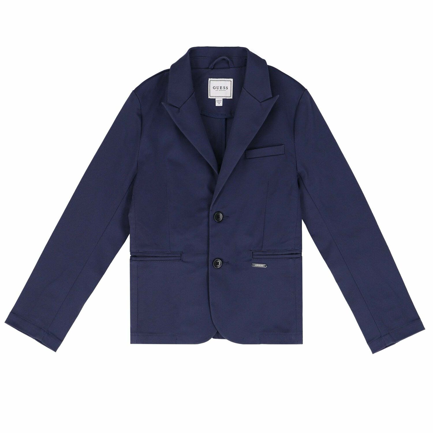 Boys Navy Cotton Jacket, 1, hi-res