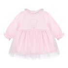 Baby Girls Pink Tulle Dress, 1, hi-res