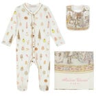 Baby Girls Ivory & Pink Carousel Babygrow Gift Set, 1, hi-res