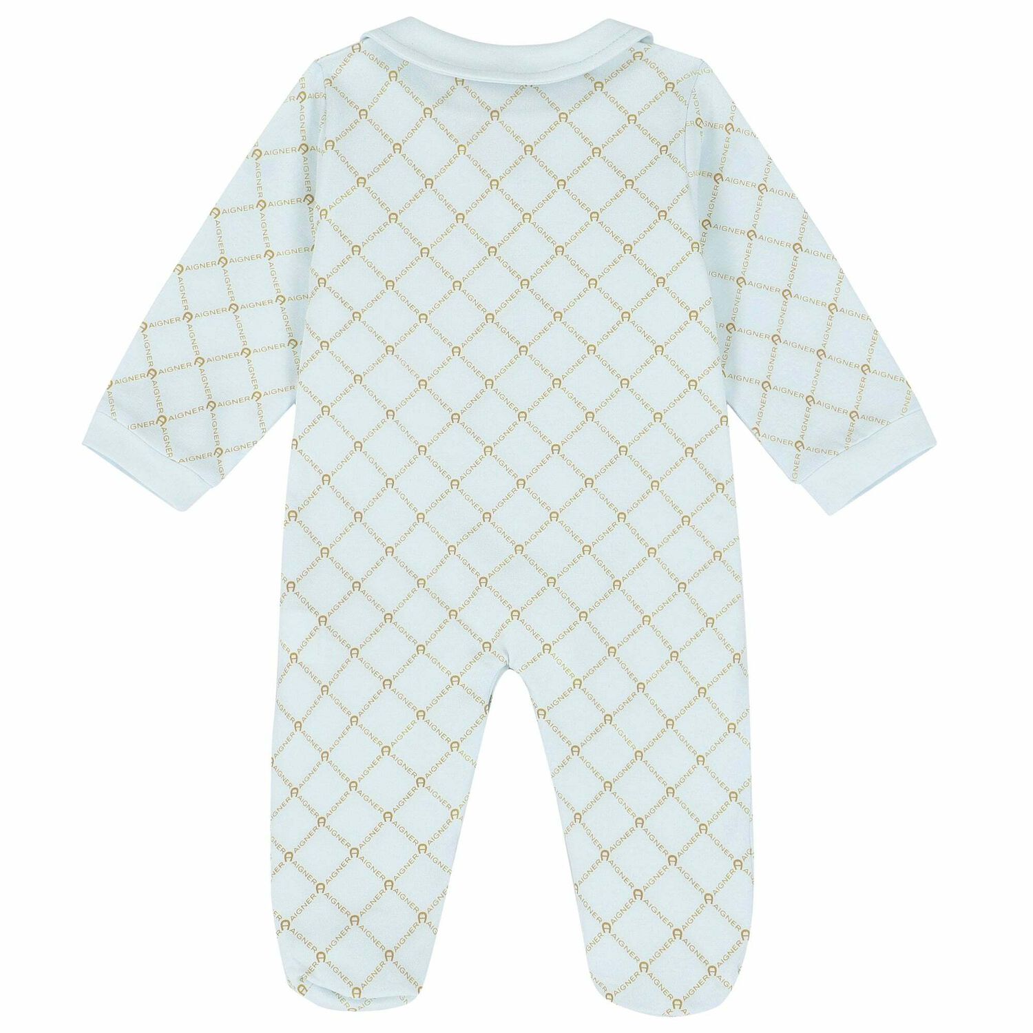 Blue & Gold Logo BabygrowIvory & Gold Logo Babygrow, 3, hi-res