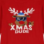 Red Reindeer Knitted Jumper, 1, hi-res