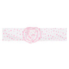 Baby Girls White & Pink Heart Print Headband, 2, hi-res