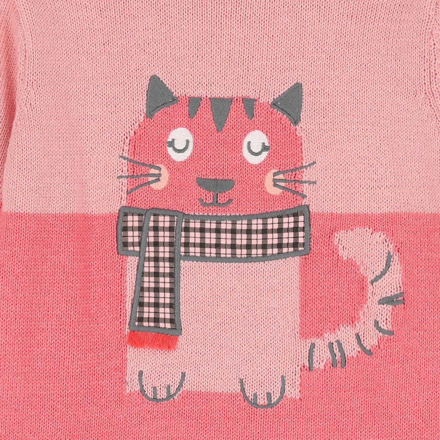 Younger Girls Pink Knitted Dress, 1, hi-res image number null