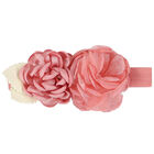 Girls Pink Flower Headband, 2, hi-res