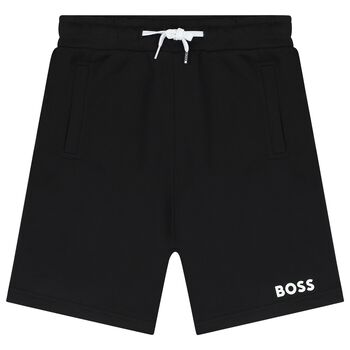 Boys Black Logo Shorts