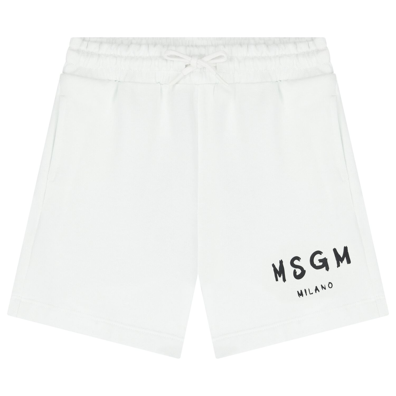 Boys White Logo Shorts, 1, hi-res