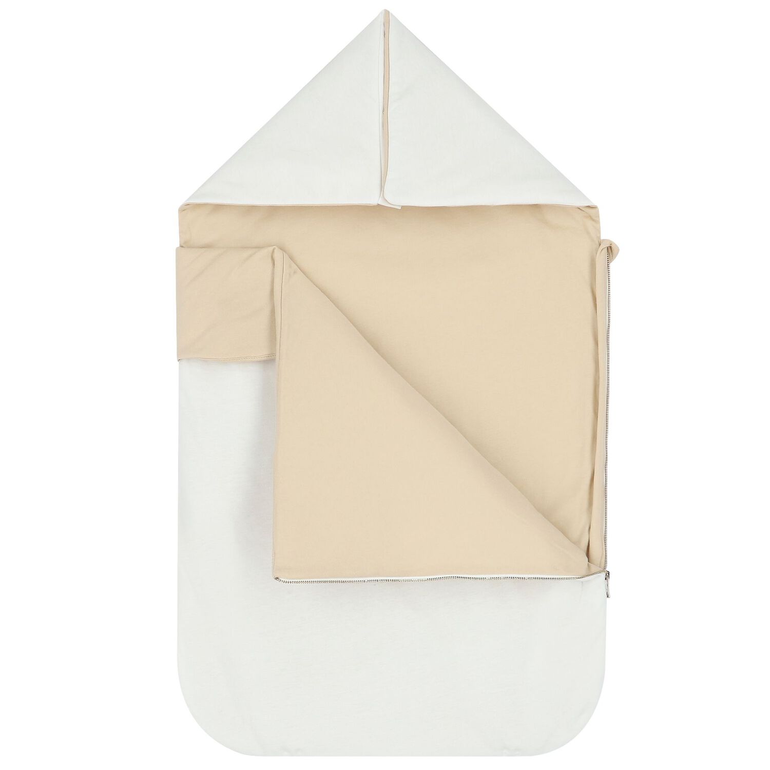 White & Beige Logo Baby Nest, 1, hi-res