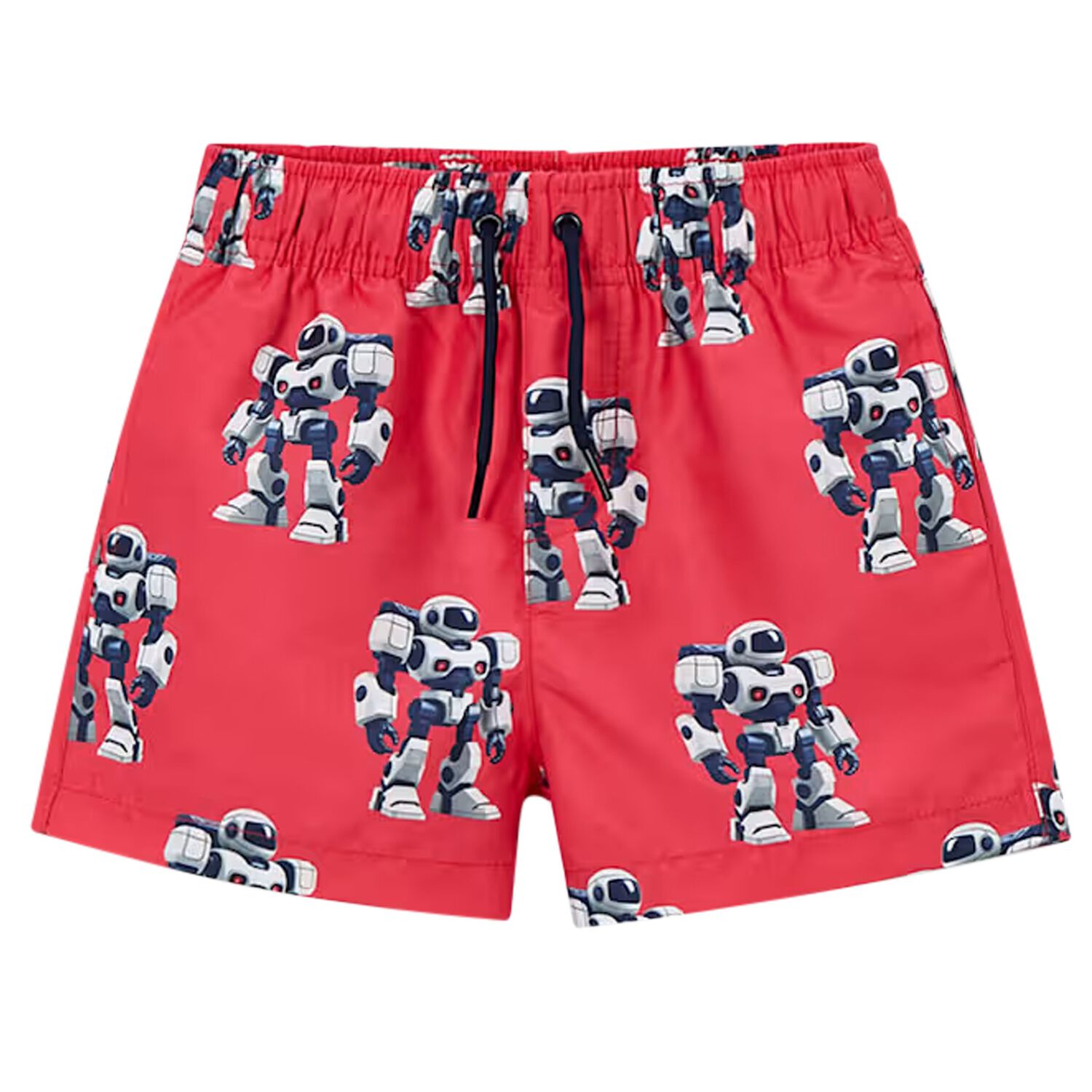 Boys Red Robot Swim Shorts, 2, hi-res