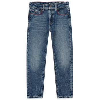 Boys Blue Logo Denim Jeans