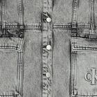 Girls Grey Logo Denim Dress, 1, hi-res