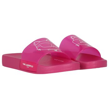Girls Pink Choupette Sliders