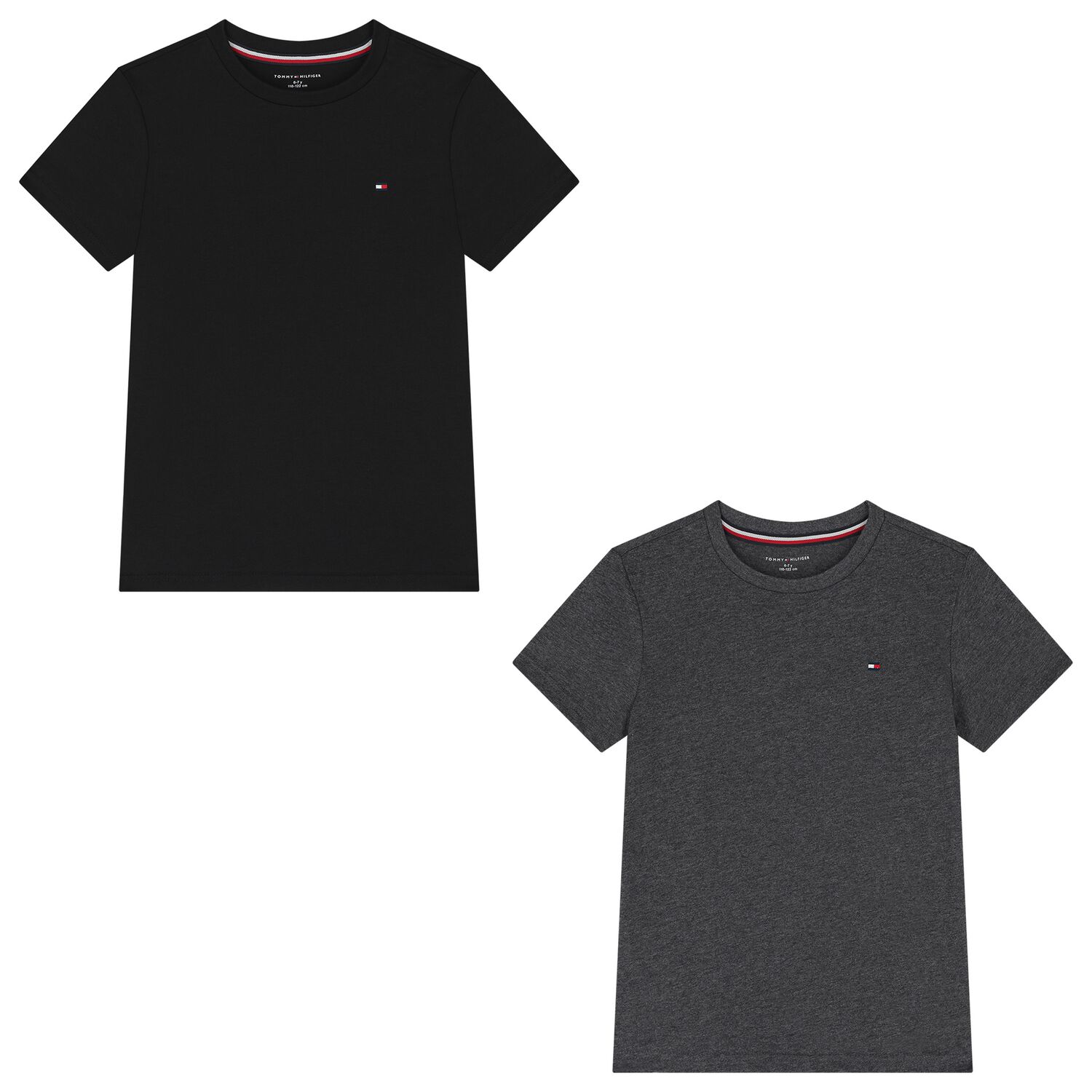 Boys Black & Grey Logo T-Shirts ( 2 Pack ), 7, hi-res