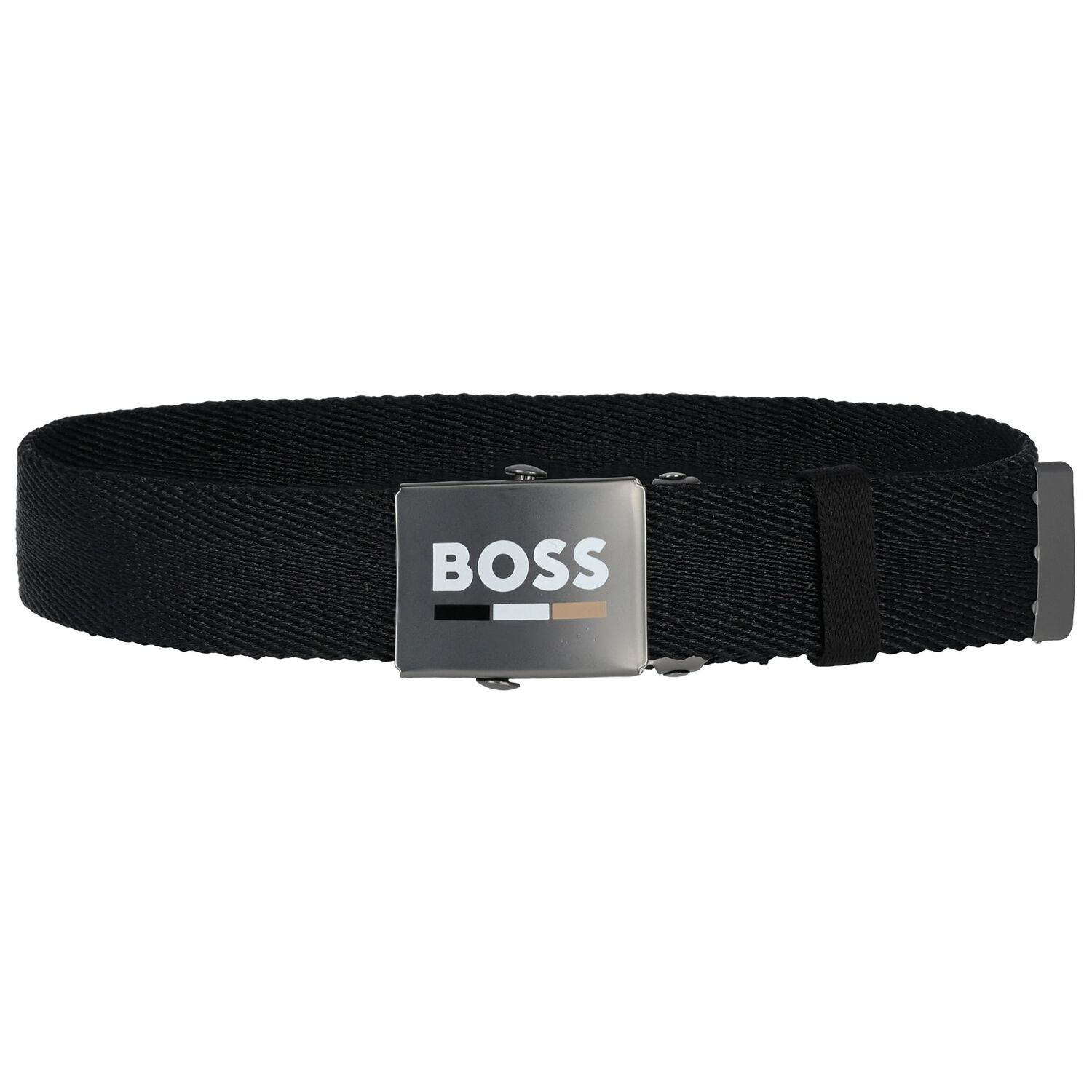 Boys Black Logo Belt, 1, hi-res image number null