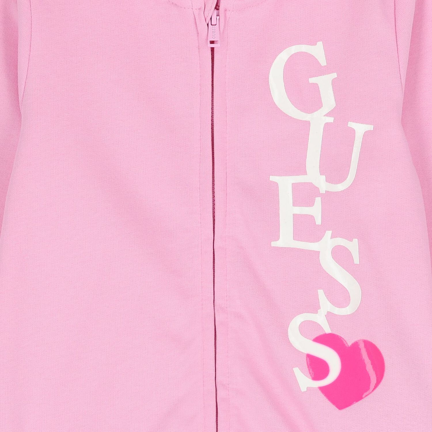 Girls Pink Logo Hooded Zip Up Top, 1, hi-res