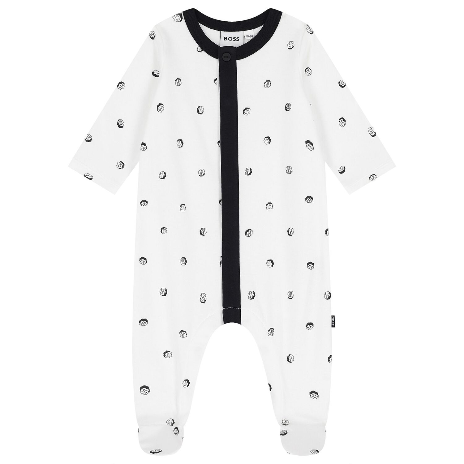 Baby Boys White & Black Logo Babygrow Gift Set, 1, hi-res