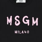 Girls Black & Pink Logo T-Shirt, 8, hi-res