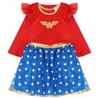Girls Red & Blue Wonder Woman Costume, 1, hi-res