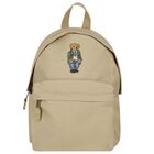 Boys Beige Polo Bear Backpack, 2, hi-res