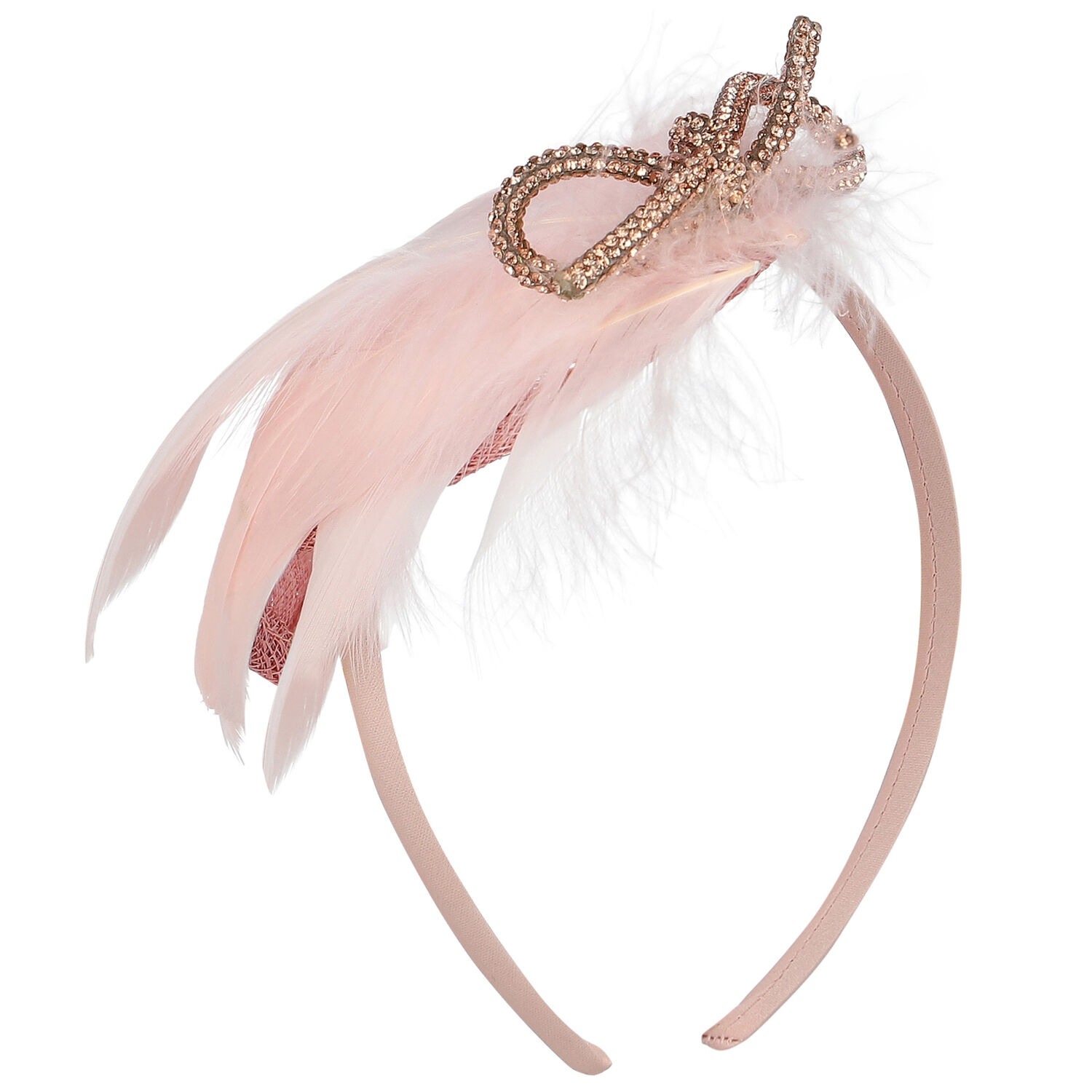 Girls Pink Feather Headband, 1, hi-res image number null