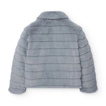 Girls Grey Faux Fur Jacket, 1 Girls Grey Faux Fur Jacket