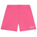 Girls Pink Logo Shorts, 1, hi-res