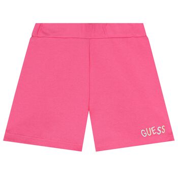 Girls Pink Logo Shorts