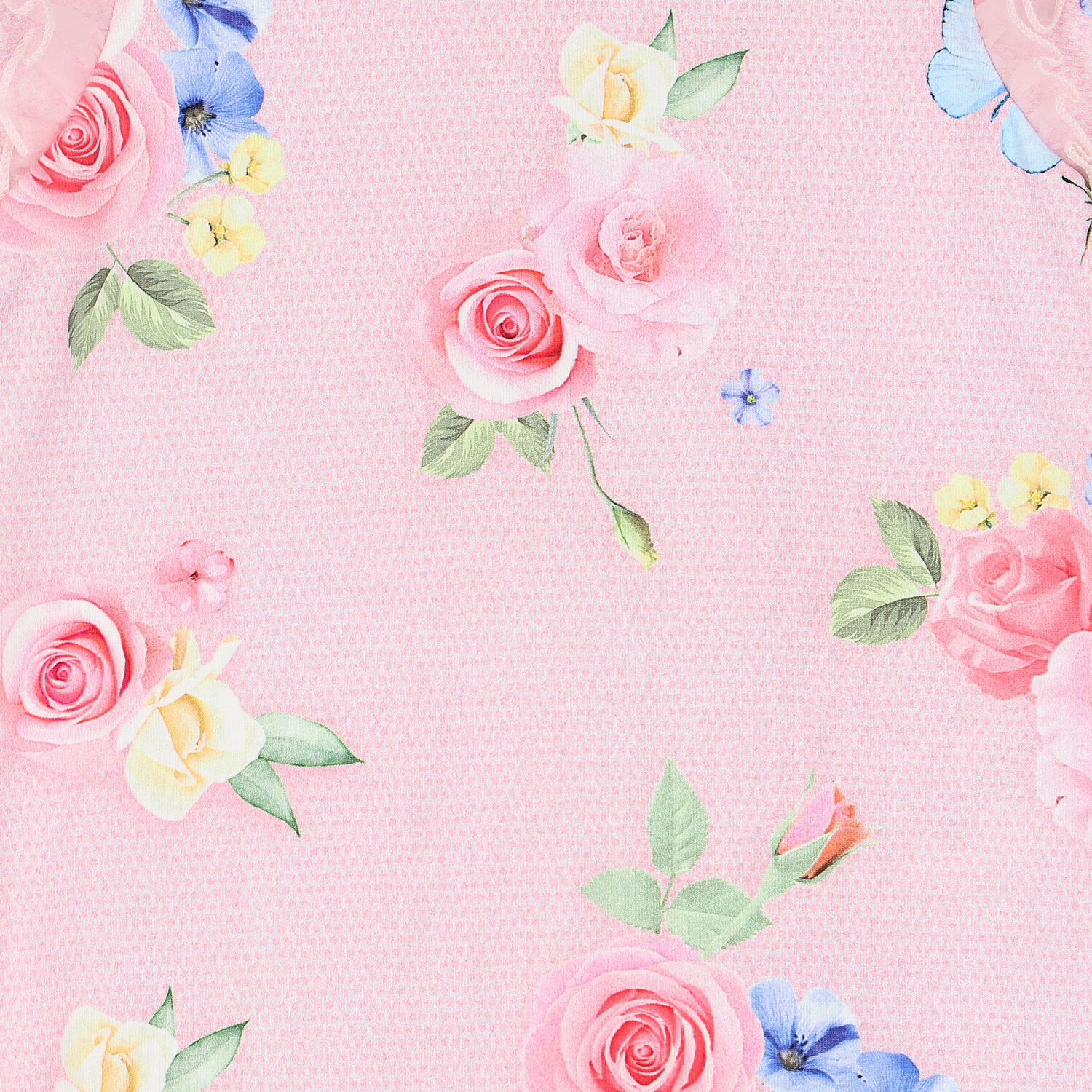 Baby Girls Pink Floral Romper, 1, hi-res