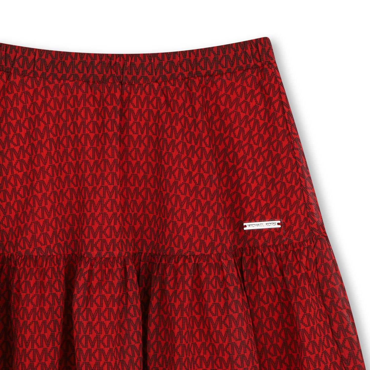 Girls Red Logo Chiffon Skirt, 1, hi-res