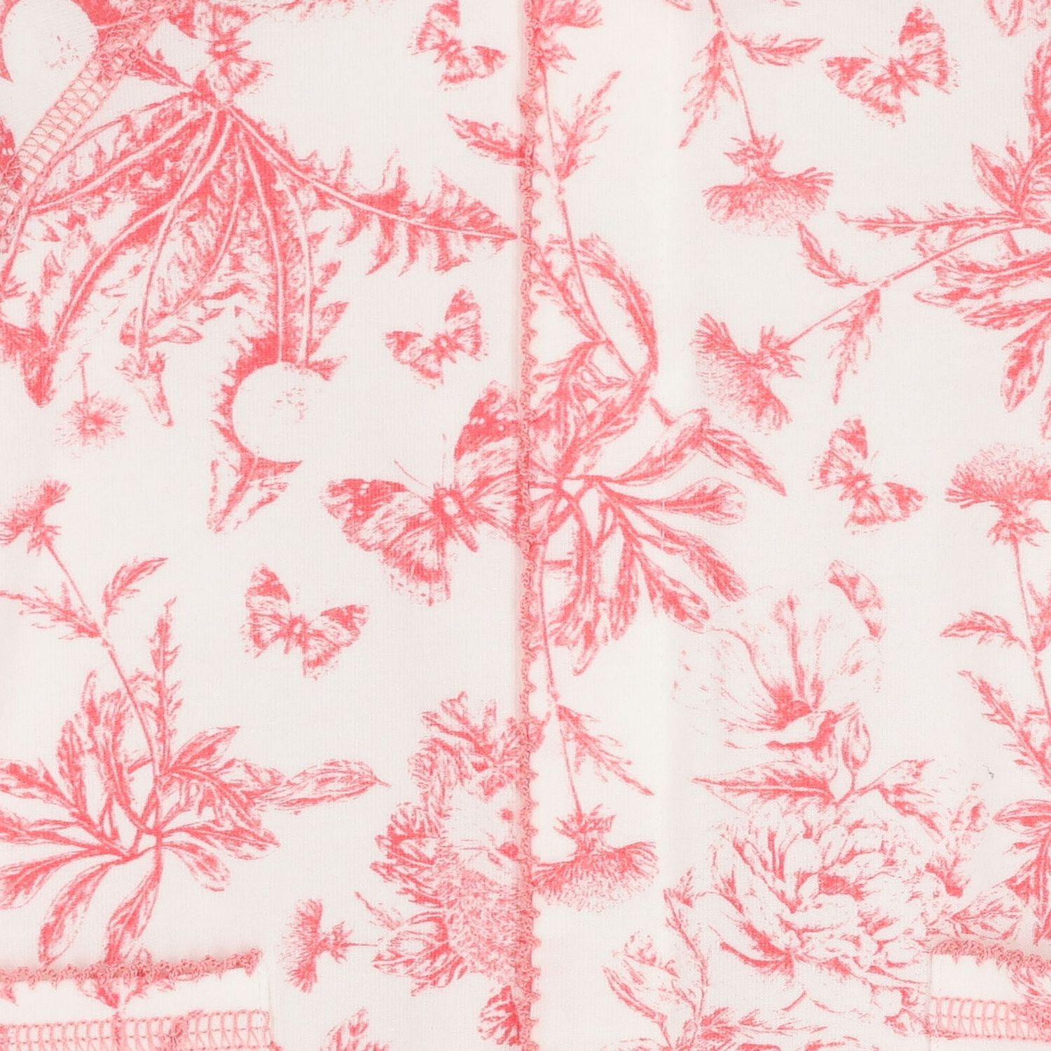 Baby Girls White & Red Floral Babygrow, 1, hi-res